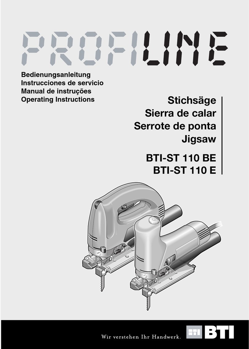 BTI Profiline BTI-ST 110 BE operating instructions