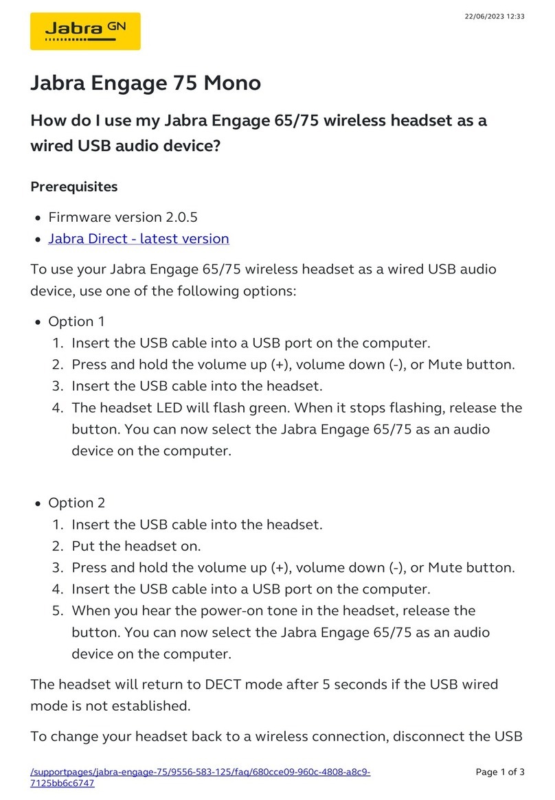 Jabra Engage 75 Mono How do