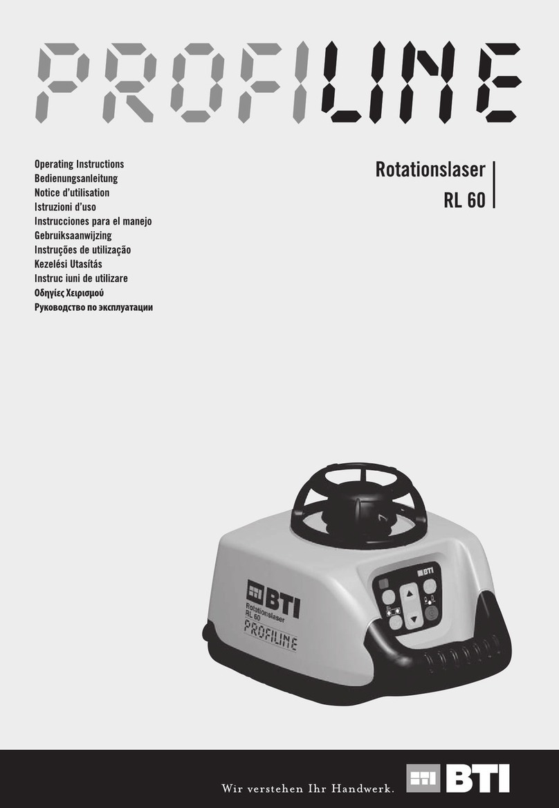 BTI Profiline RL 60 operating instructions