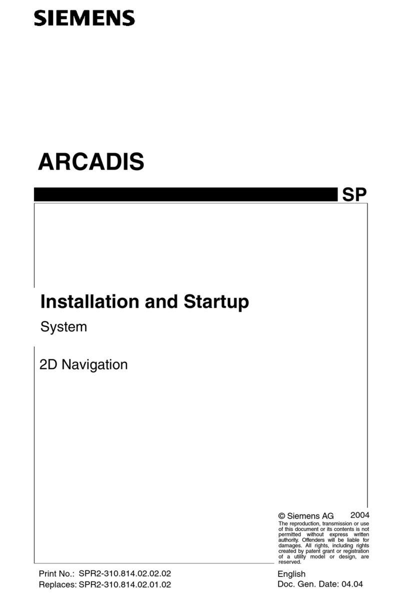 Siemens ARCADIS Installation manual