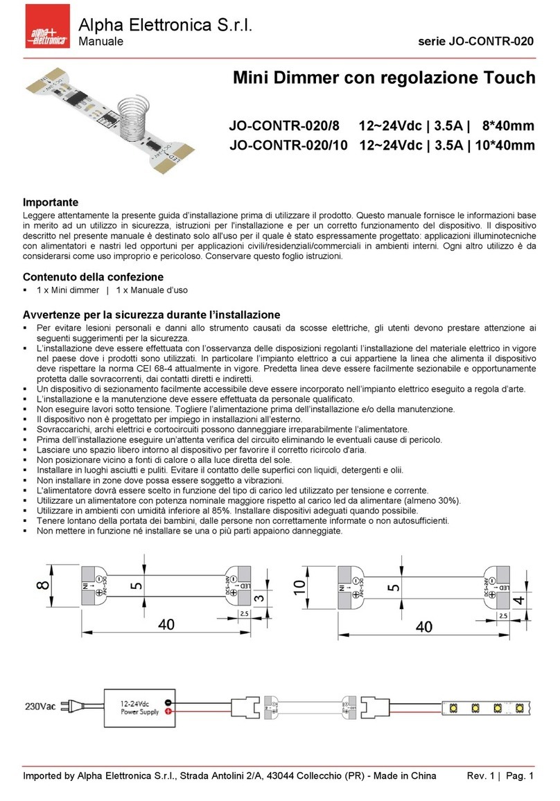 Alpha JO-CONTR-020/8 User manual