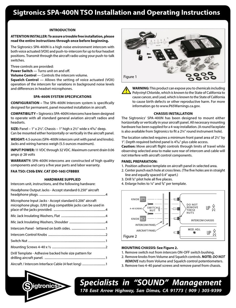 Sigtronics SPA-400N User manual