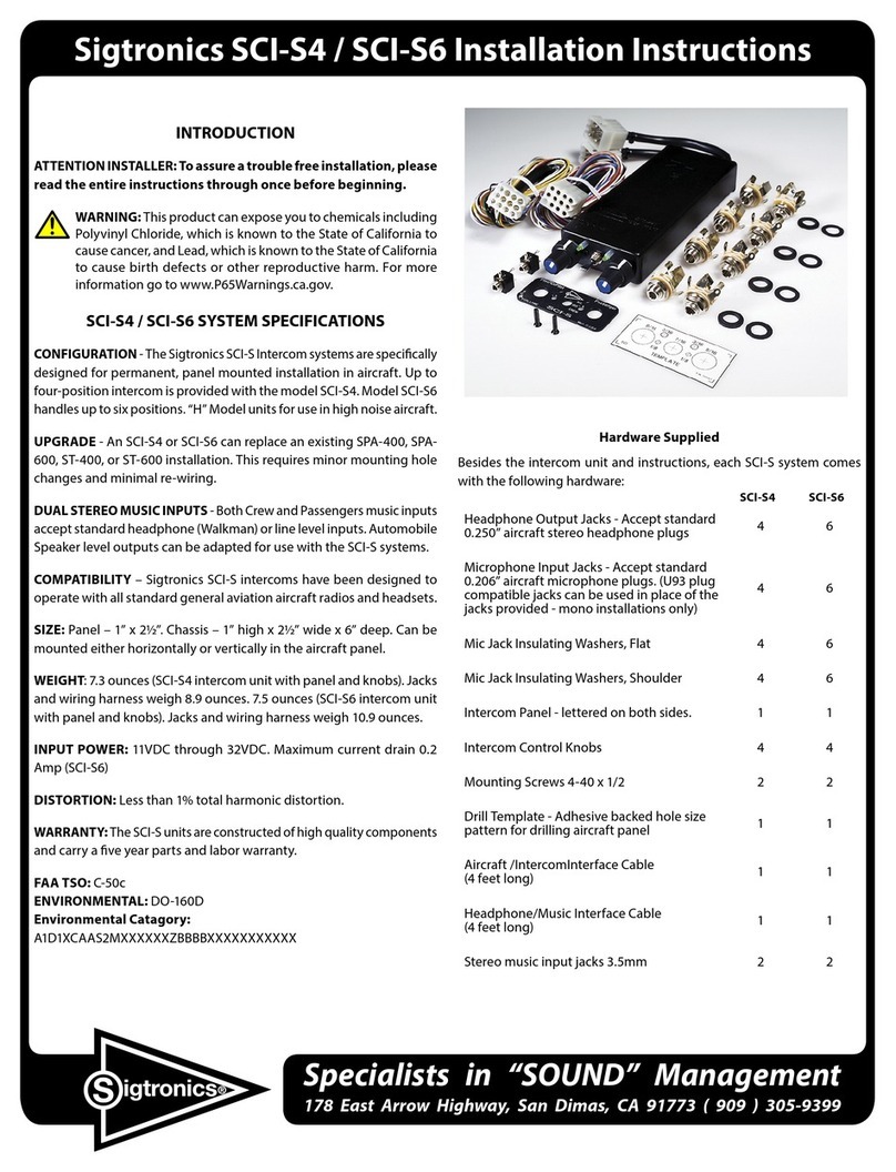 Sigtronics SCI-S4 User manual