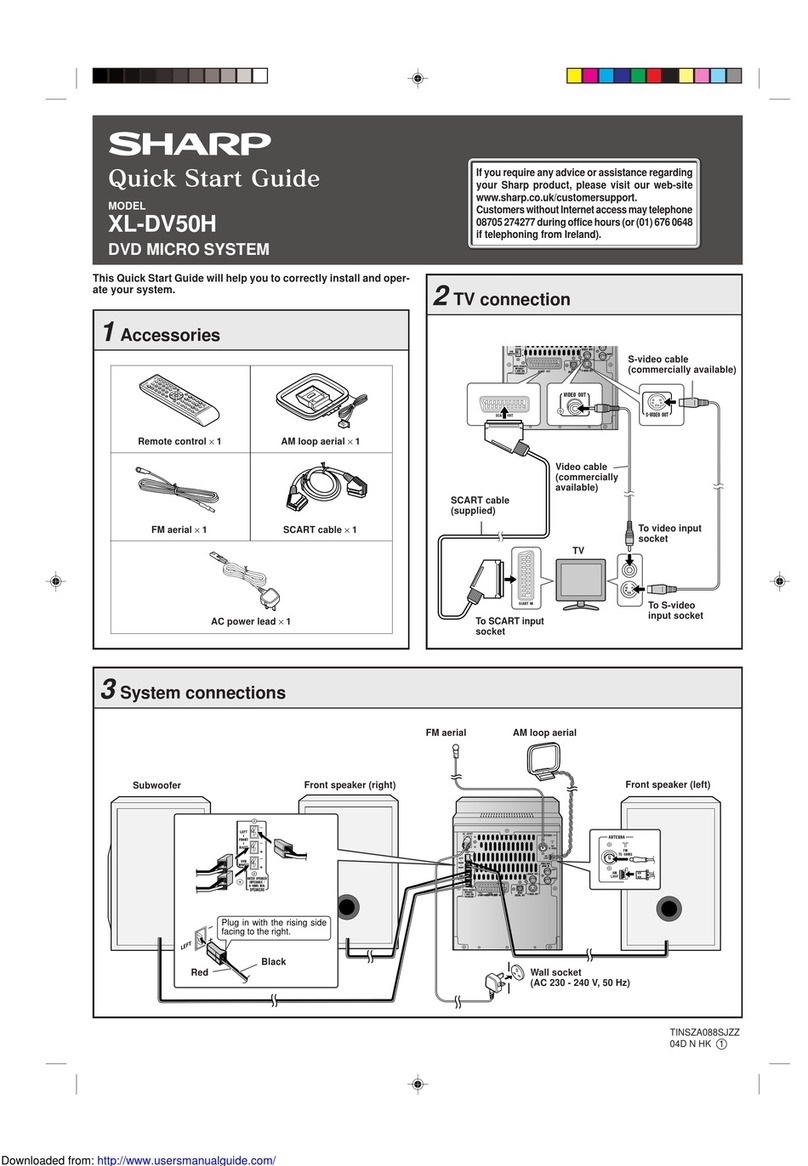 Sharp XL-DV50H User manual