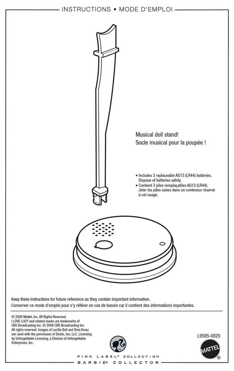 Mattel Barbie Pink Label L9585-0820 User manual