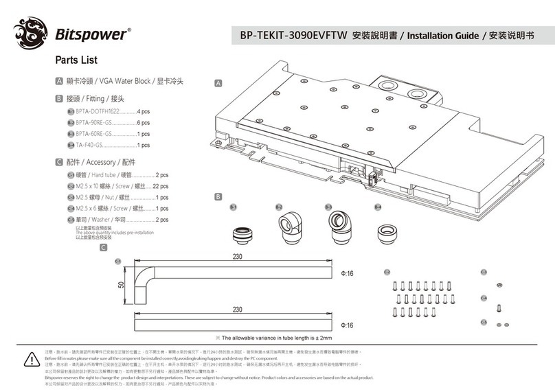 Bitspower BP-TEKIT-3090EVFTW User manual Bitspower BP-TEKIT-3090EVFTW User manual