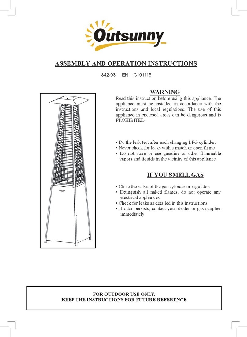Outsunny 842-031 Assembly and operation instructions