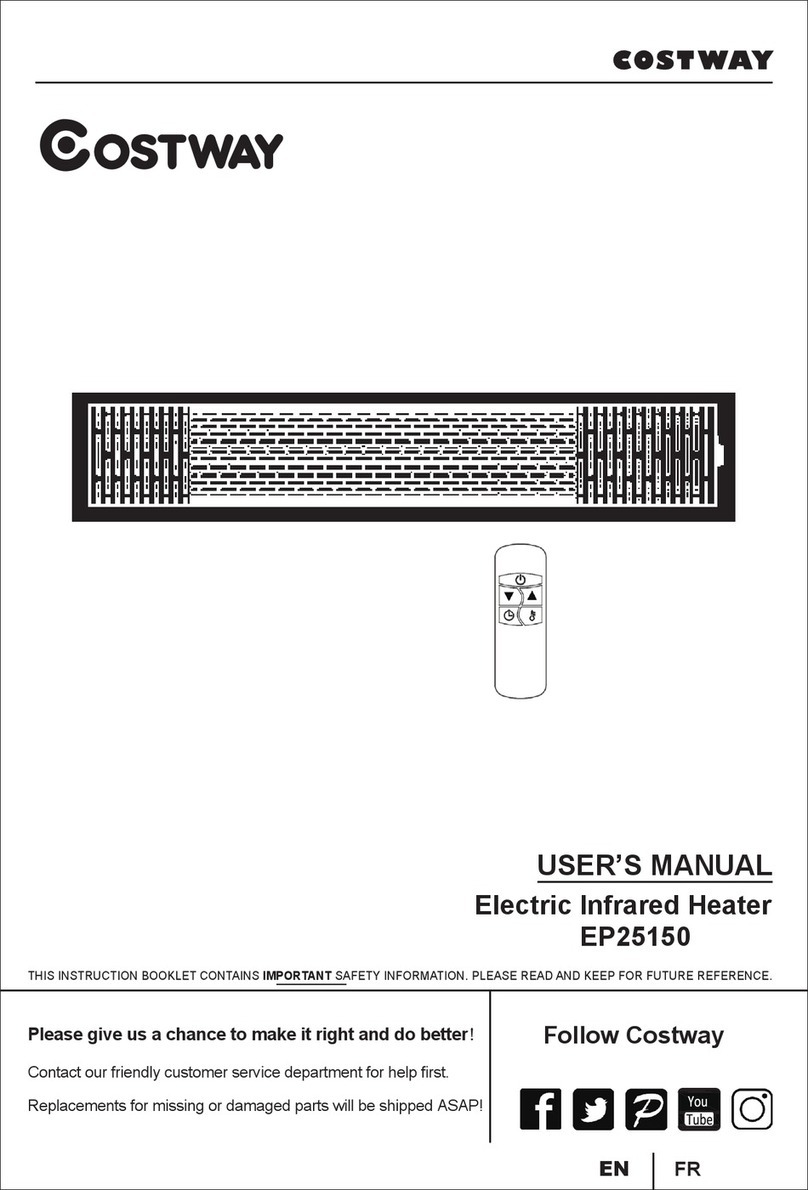 Costway EP25150 User manual