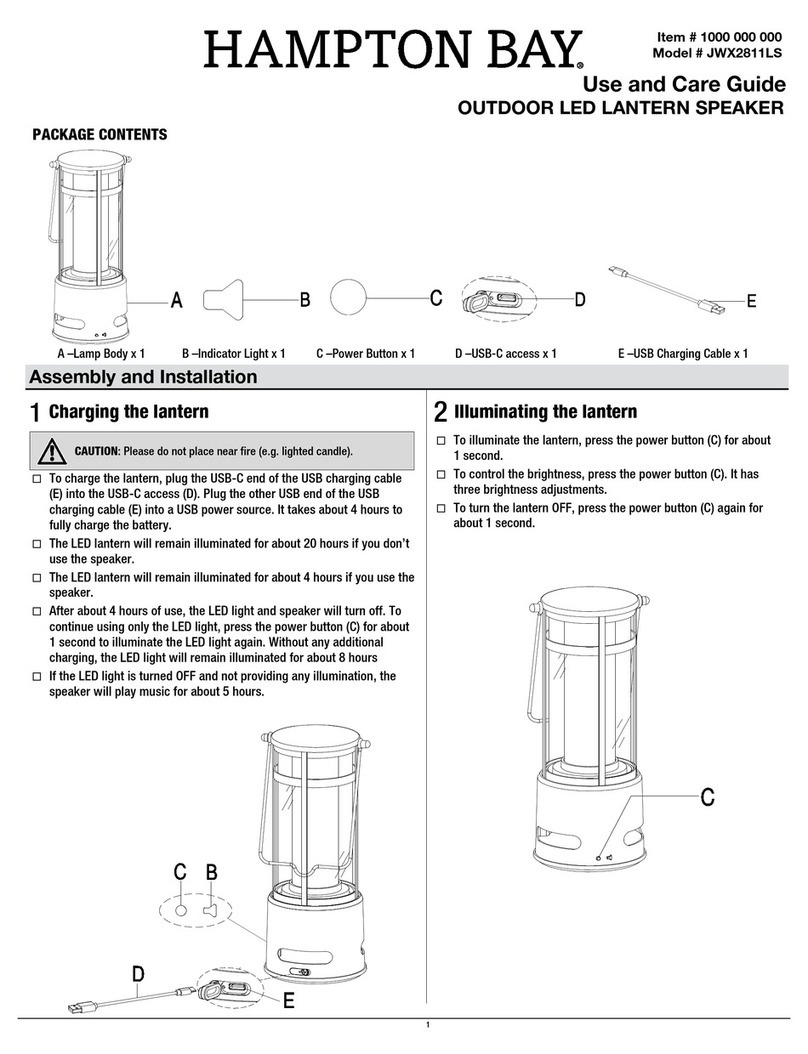 HAMPTON BAY JWX2811LS Use and care guide