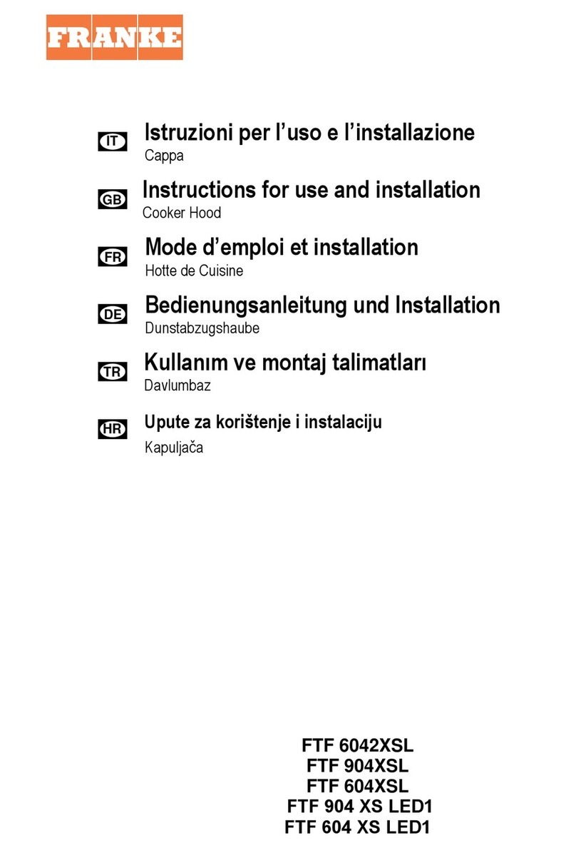 Franke FTF 6042XSL Operation manual