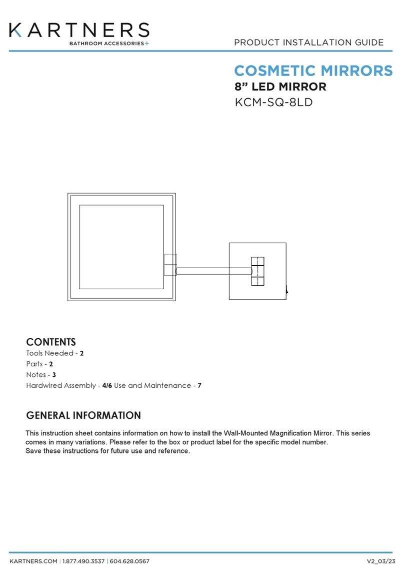 KARTNERS KCM-SQ-8LD Product installation guide KARTNERS KCM-SQ-8LD Product installation guide