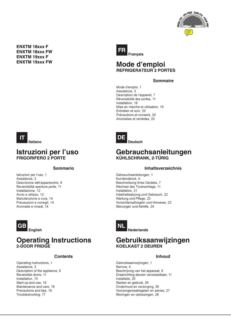 Hotpoint ENXTM 18 F Series operating instructions