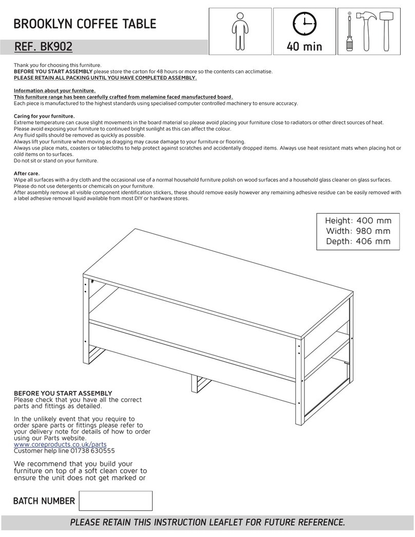 Core Products BROOKLYN BK902 User manual Core Products BROOKLYN BK902 User manual