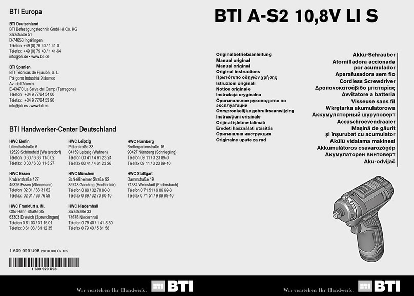 BTI A-S2 10,8V LI S User manual