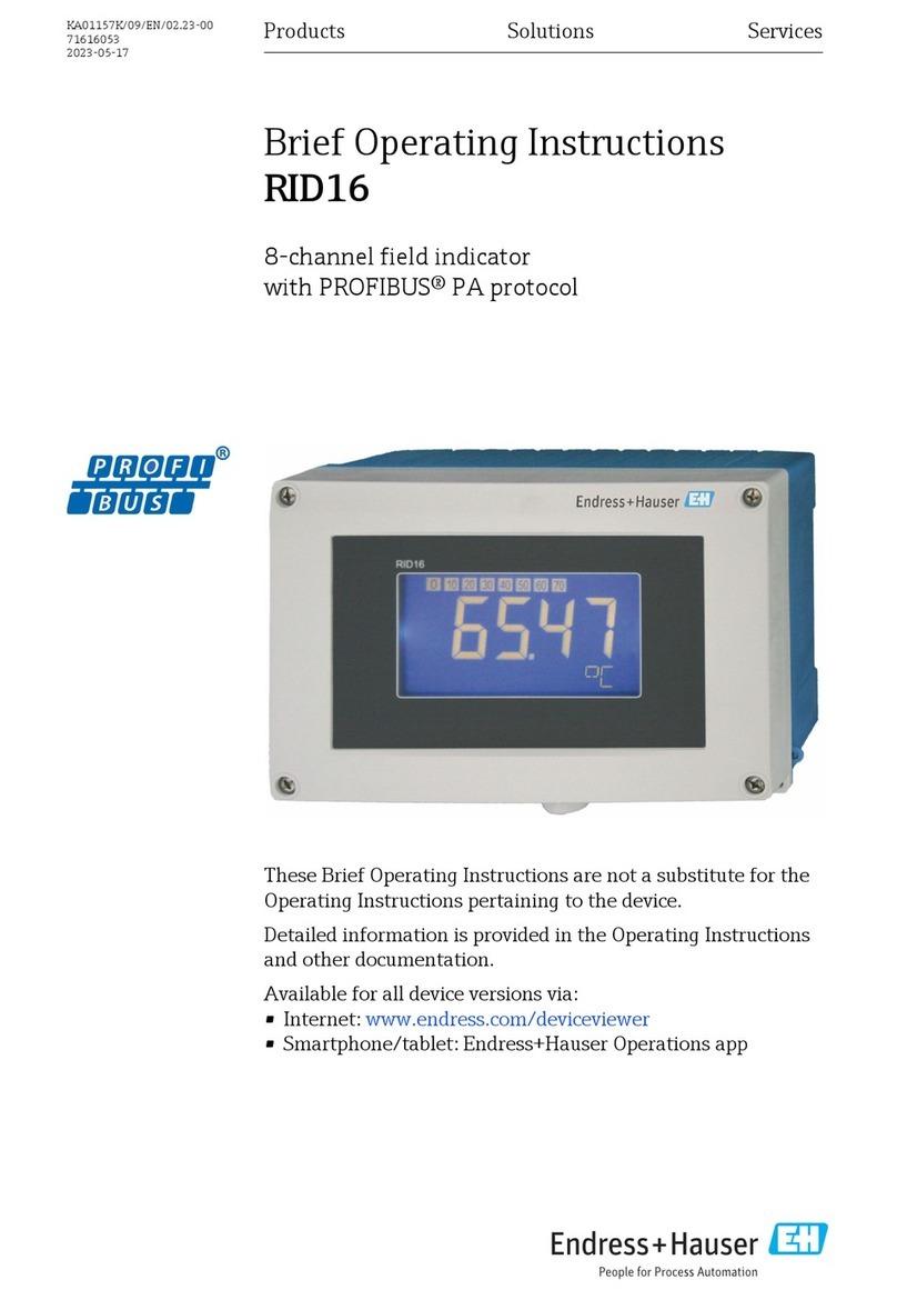 Endress+Hauser RID16 Brief operating instructions
