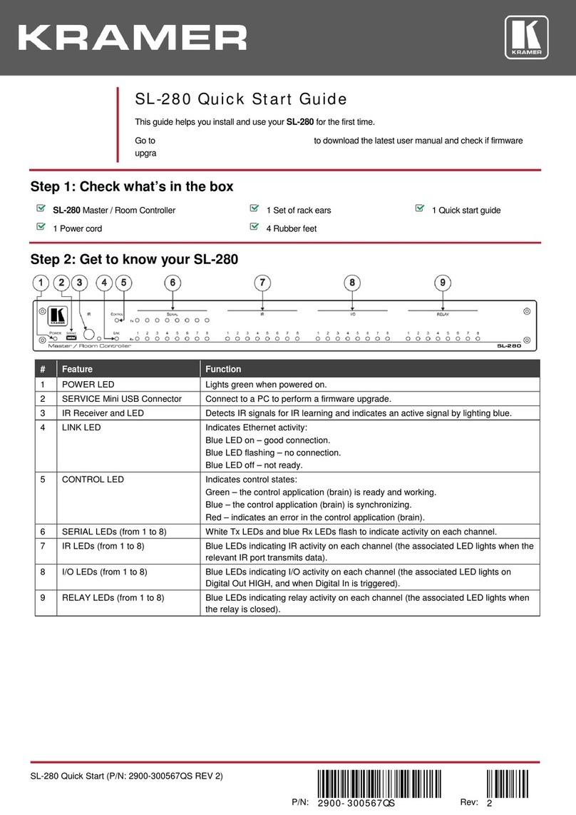 Kramer SL-280 quick start guide