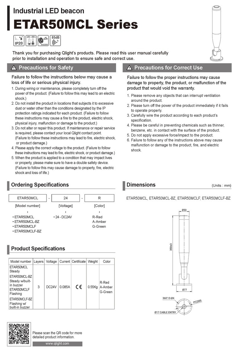 Qlight ETAR50MCL Series User manual Qlight ETAR50MCL Series User manual
