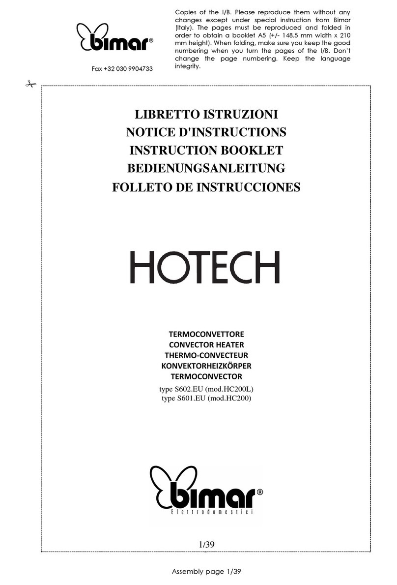 Bimar HOTECH HC200 User manual Bimar HOTECH HC200 User manual