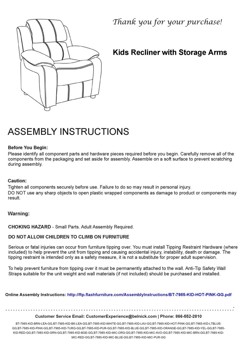 Flash Furniture BT-7985-KID-BRN-LEA-GG Assembly instructions