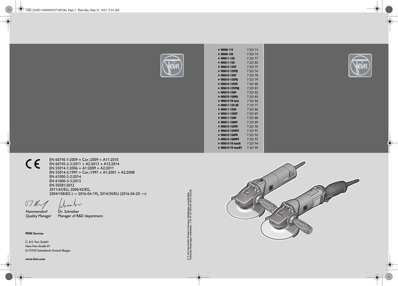 Fein 7 221 73 User manual Fein 7 221 73 User manual