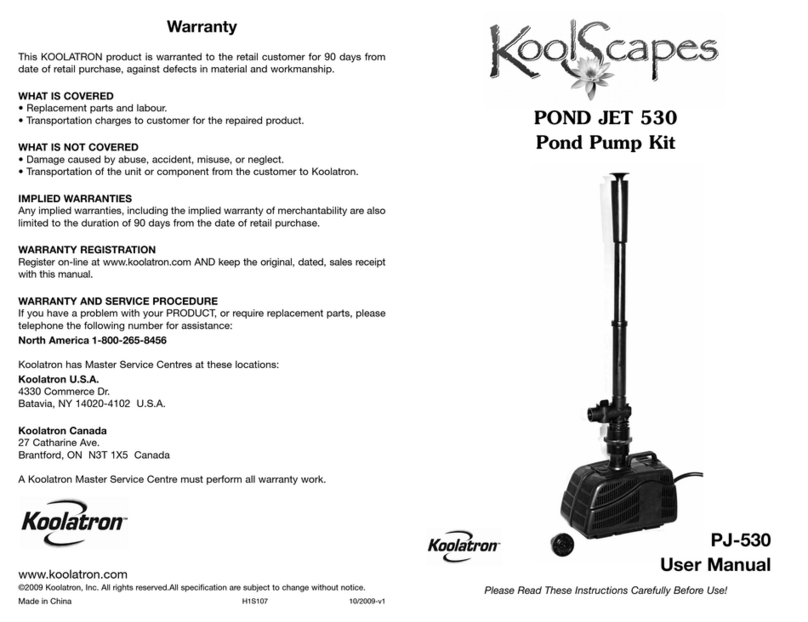 Koolatron KoolScapes POND JET 530 user manual