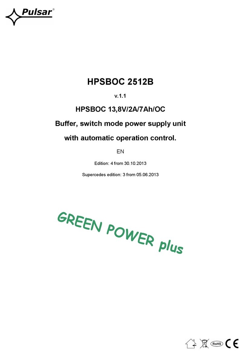 Pulsar GREEN POWER plus HPSBOC 2512B User manual Pulsar GREEN POWER plus HPSBOC 2512B User manual