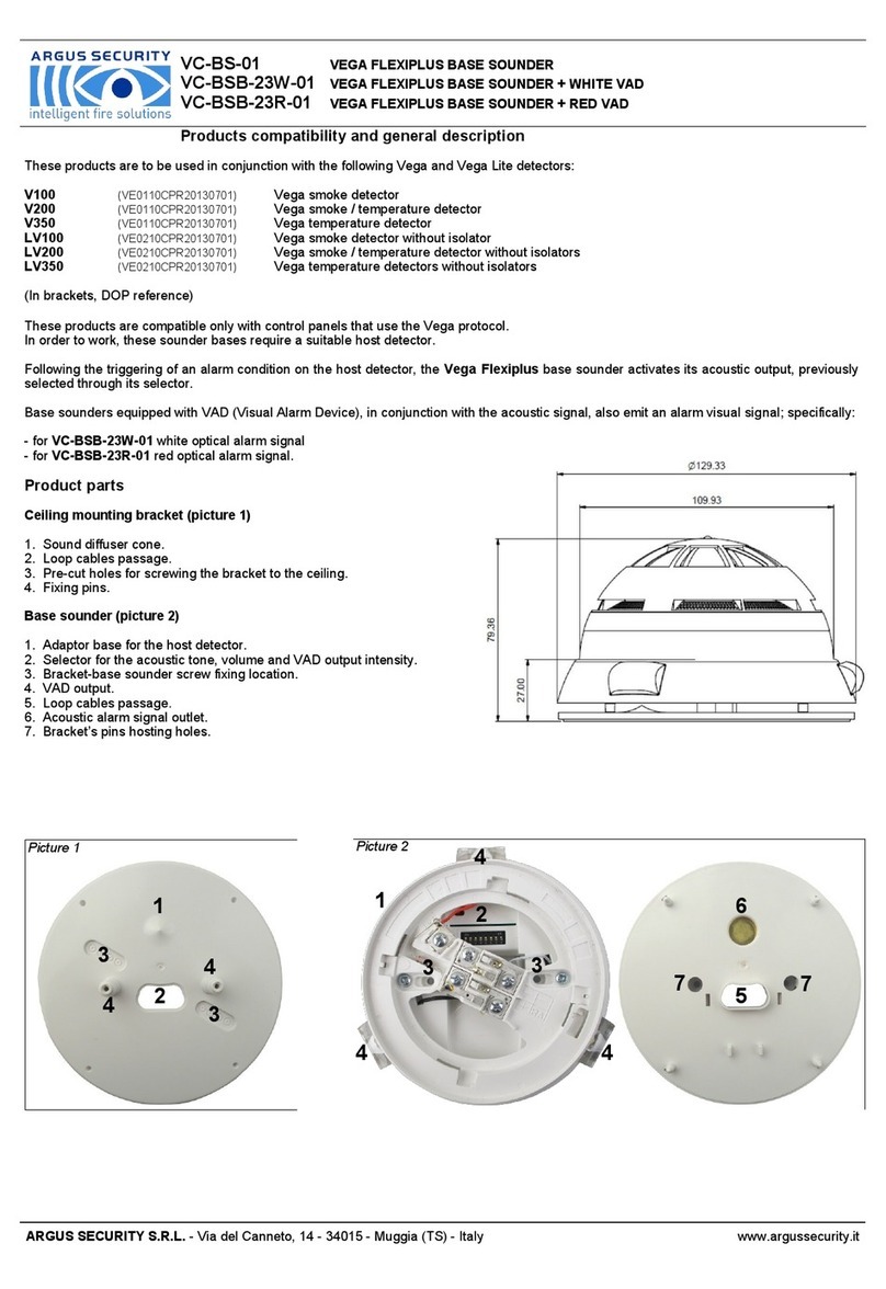 Argus Security VEGA FLEXIPLUS VC-BS-01 User manual
