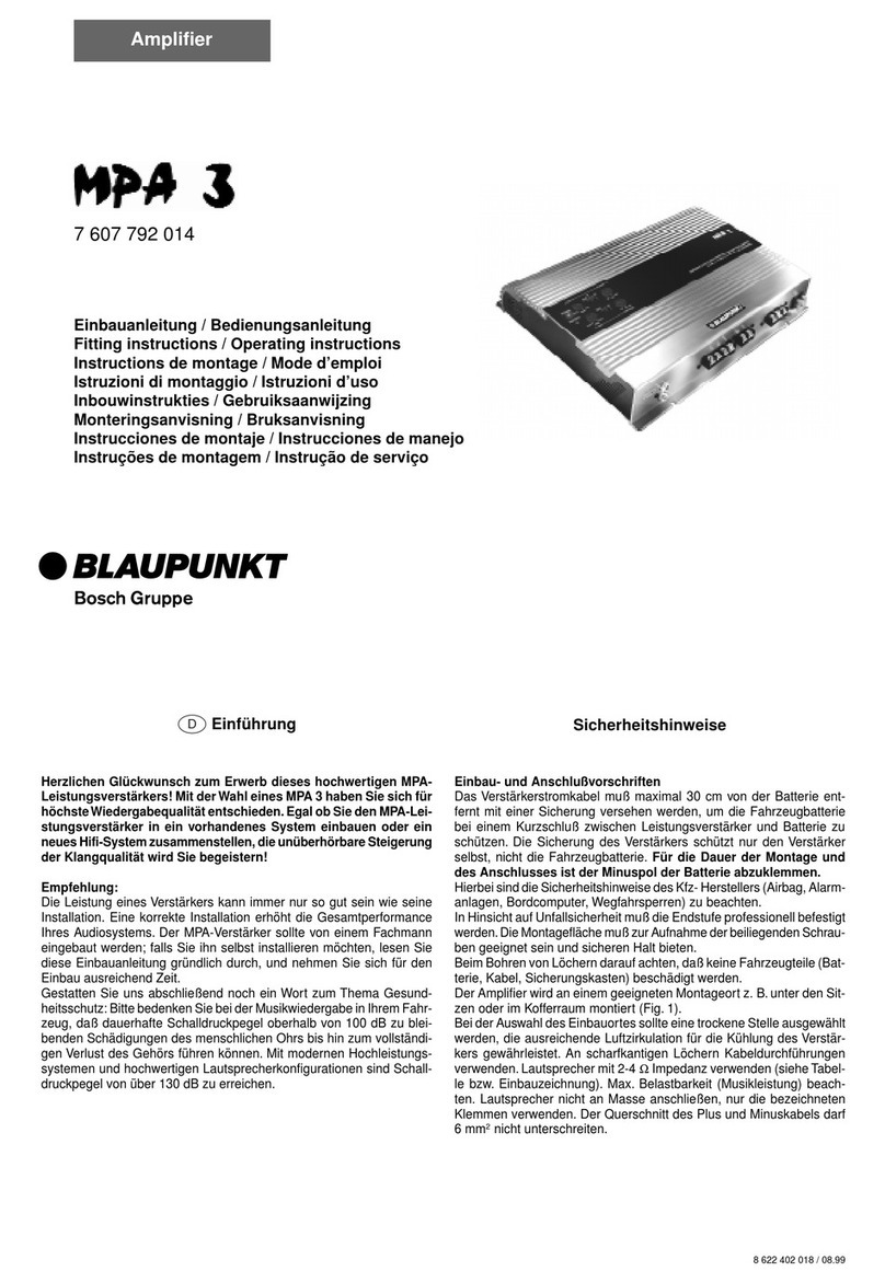 Blaupunkt MPA 3 User manual