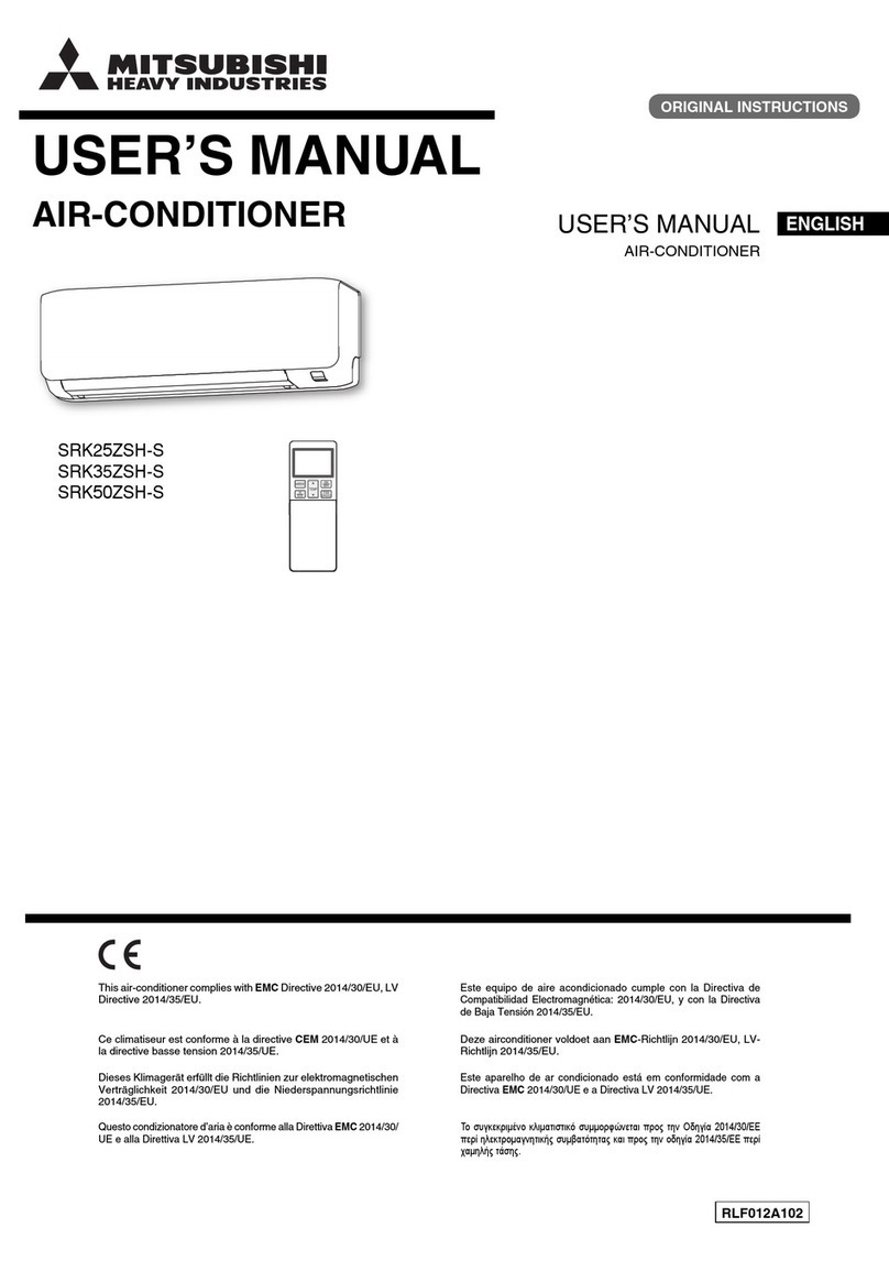 Mitsubishi Heavy Industries SRK25ZSH-S User manual