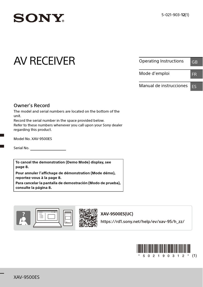 Sony XAV-9500ES User manual