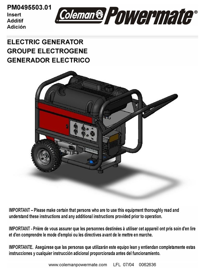 Coleman Powermate PM0495503.01 manual