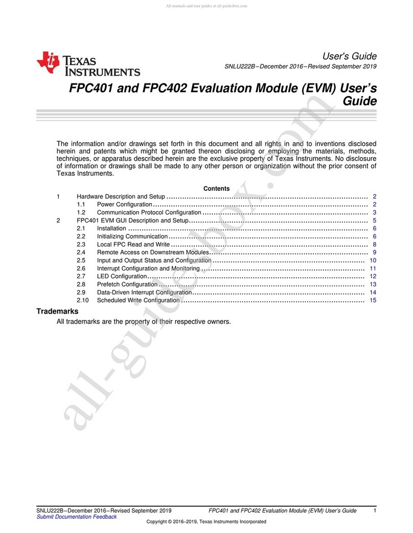 Texas Instruments FPC401EVM User manual