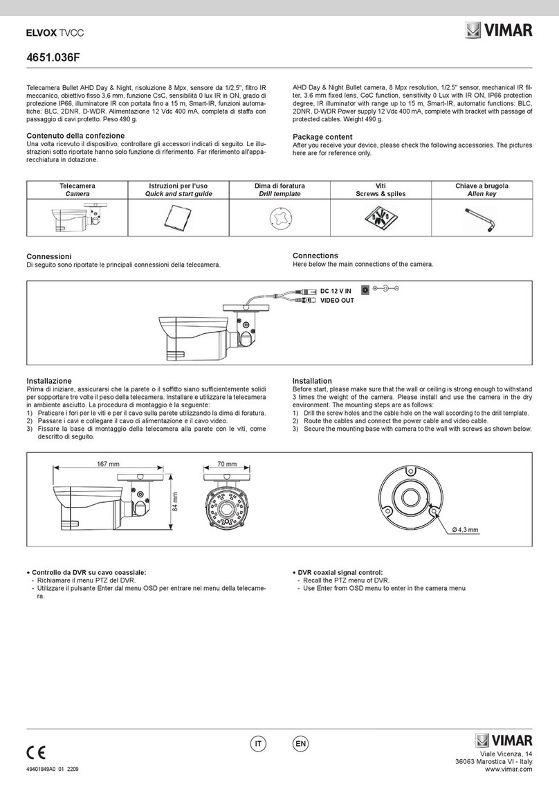 Vimar ELVOX TVCC 4651.036F User manual