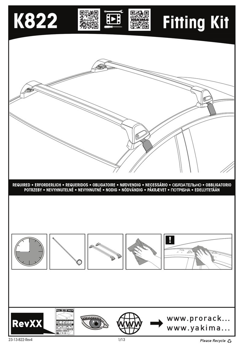 Prorack K822 manual