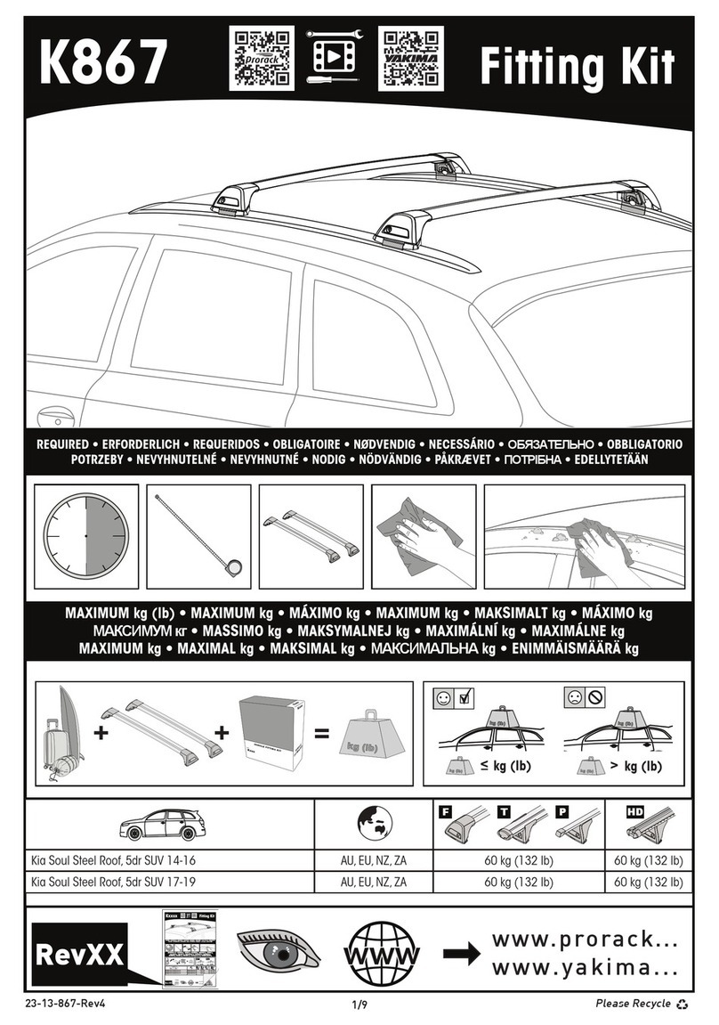 Prorack K867 User manual