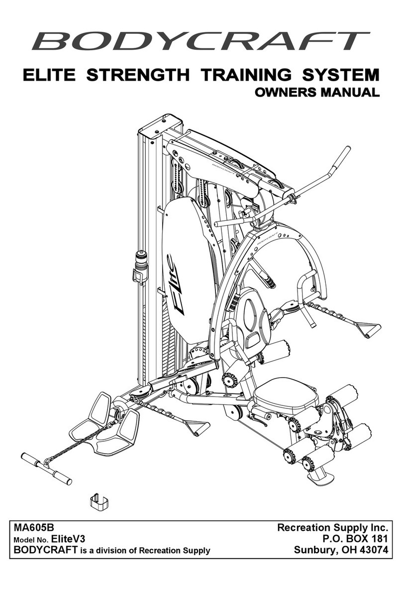 Recreation Supply BODYCRAFT EliteV3 owner's manual