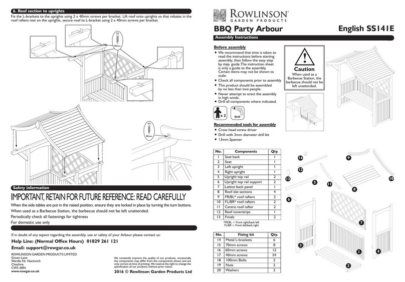 Rowlinson Garden Products SS141E Assembly instructions
