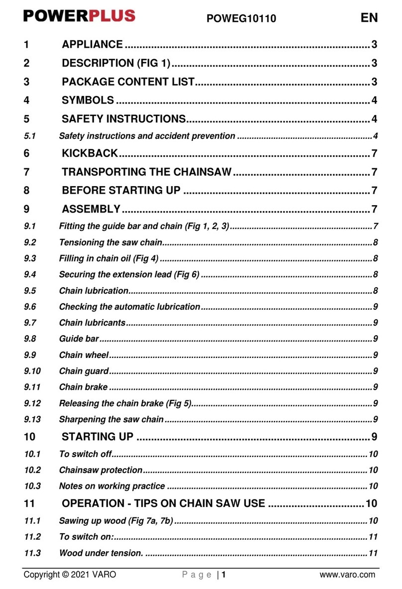 VARO POWERPLUS POWEG10110 User manual VARO POWERPLUS POWEG10110 User manual