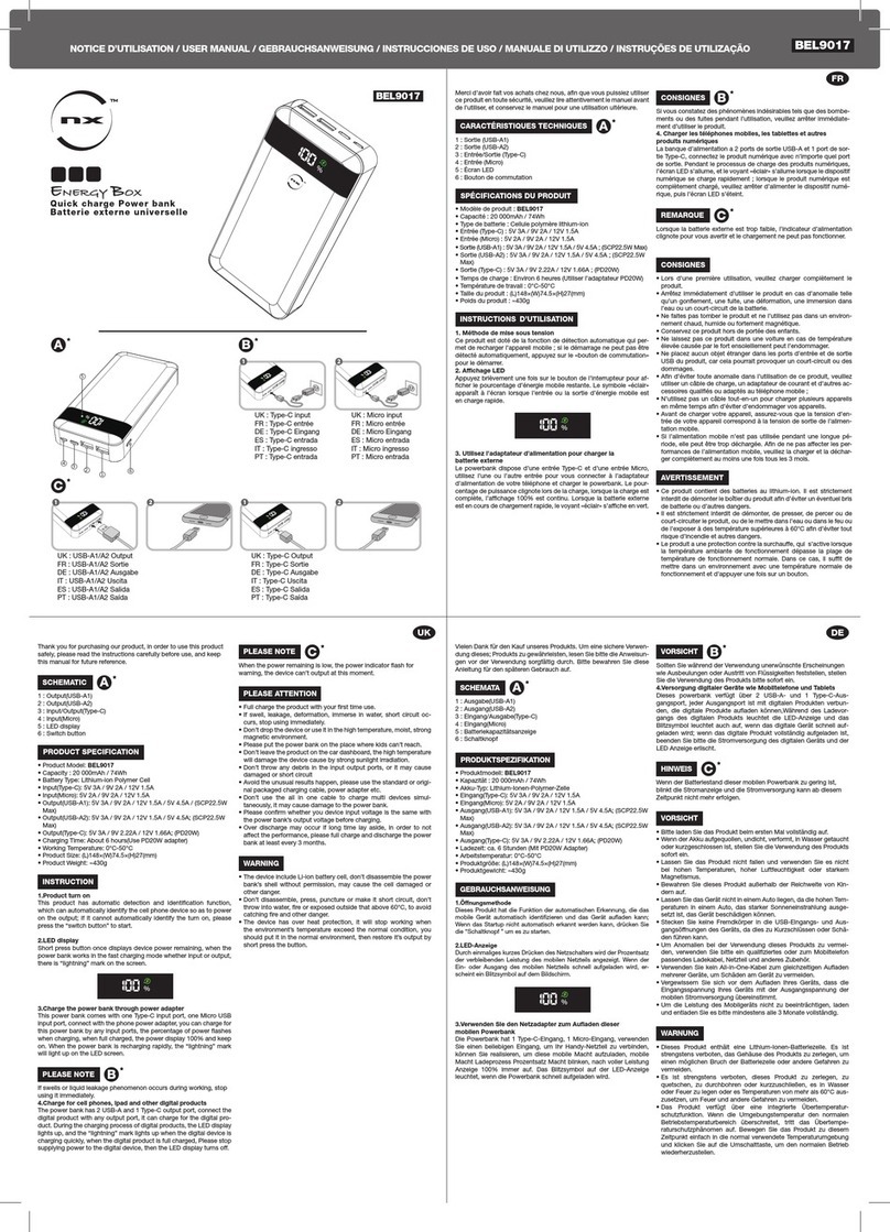 NX ENERGY BOX BEL9017 user manual