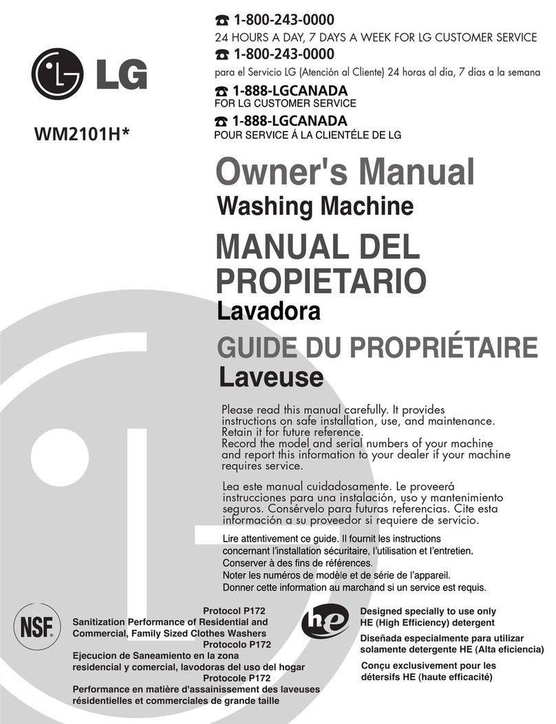 LG WM2101H Series User manual