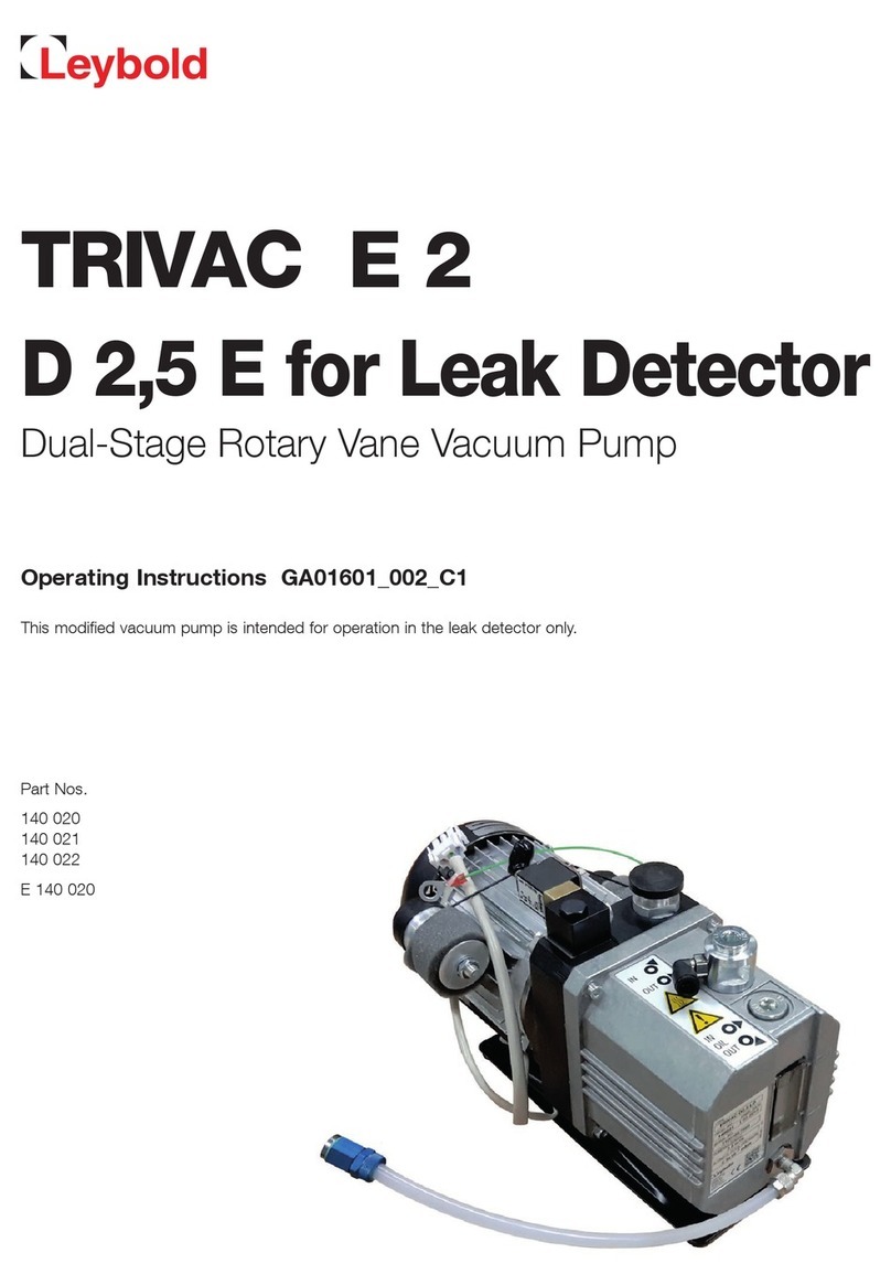 LEYBOLD TRIVAC D 2,5 E-LD operating instructions