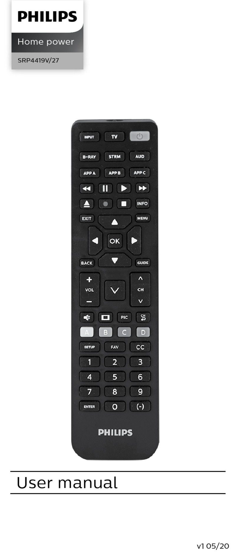 Philips Home power SRP4419V/27 User manual