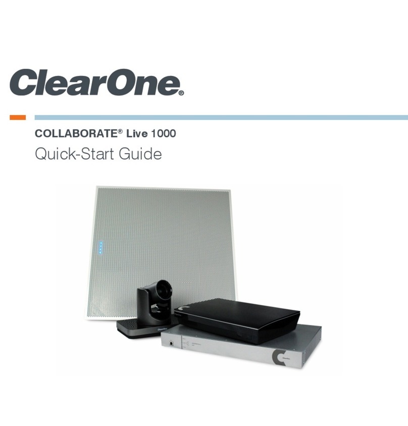 Clear One COLLABORATE Live 1000 User manual