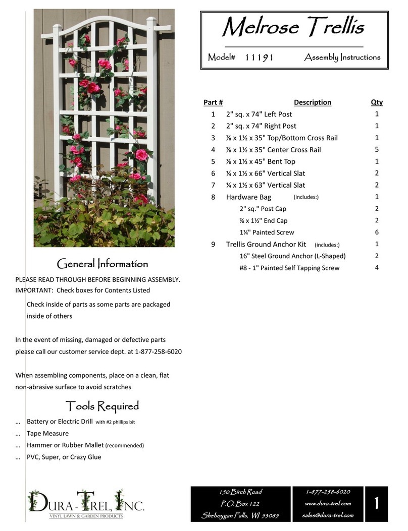 Dura Trel Melrose Trellis 11191 User manual