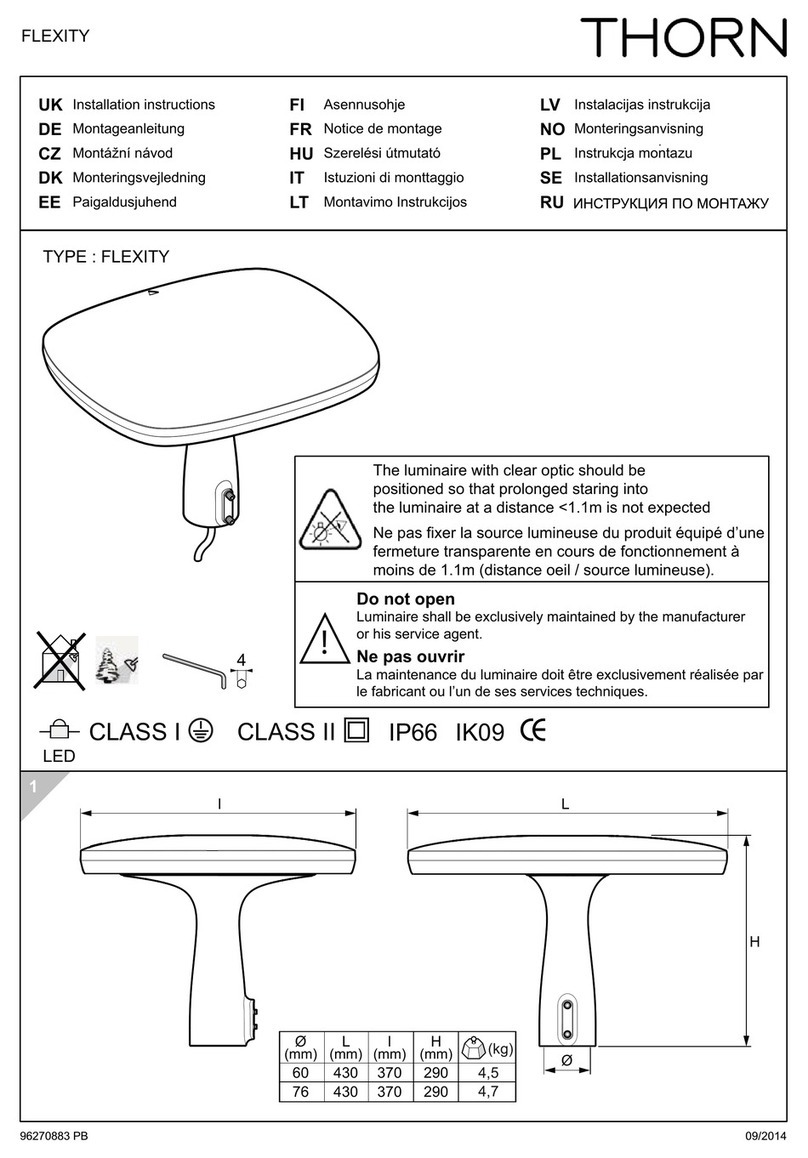 Thorn D76L740 installation instructions