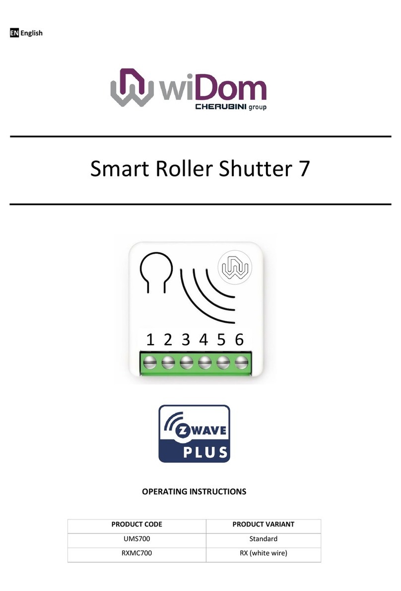CHERUBINI WiDom Smart Roller Shutter 7 User manual