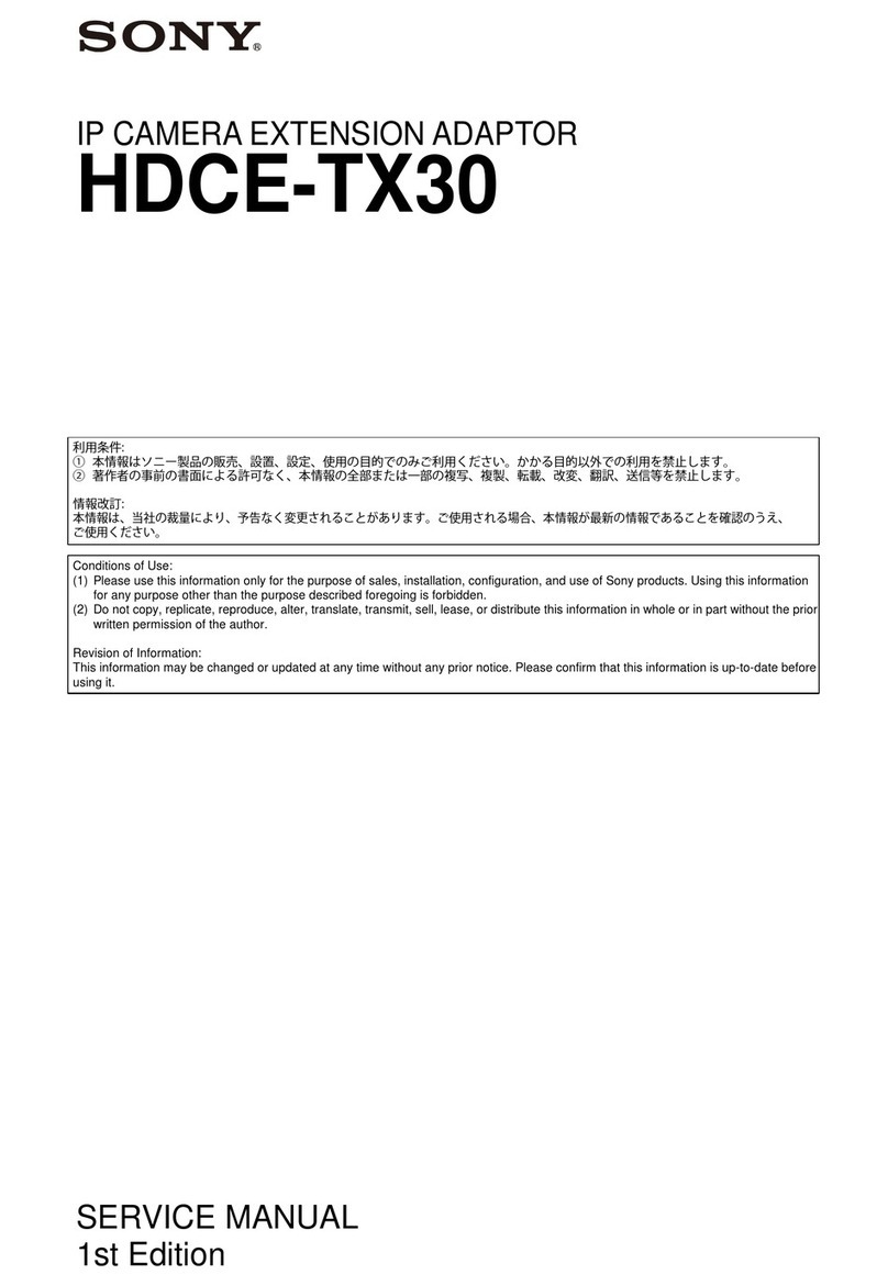 Sony HDCE-TX30 User manual Sony HDCE-TX30 User manual