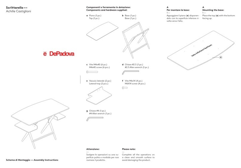 De Padova Scrittarello Assembly instructions