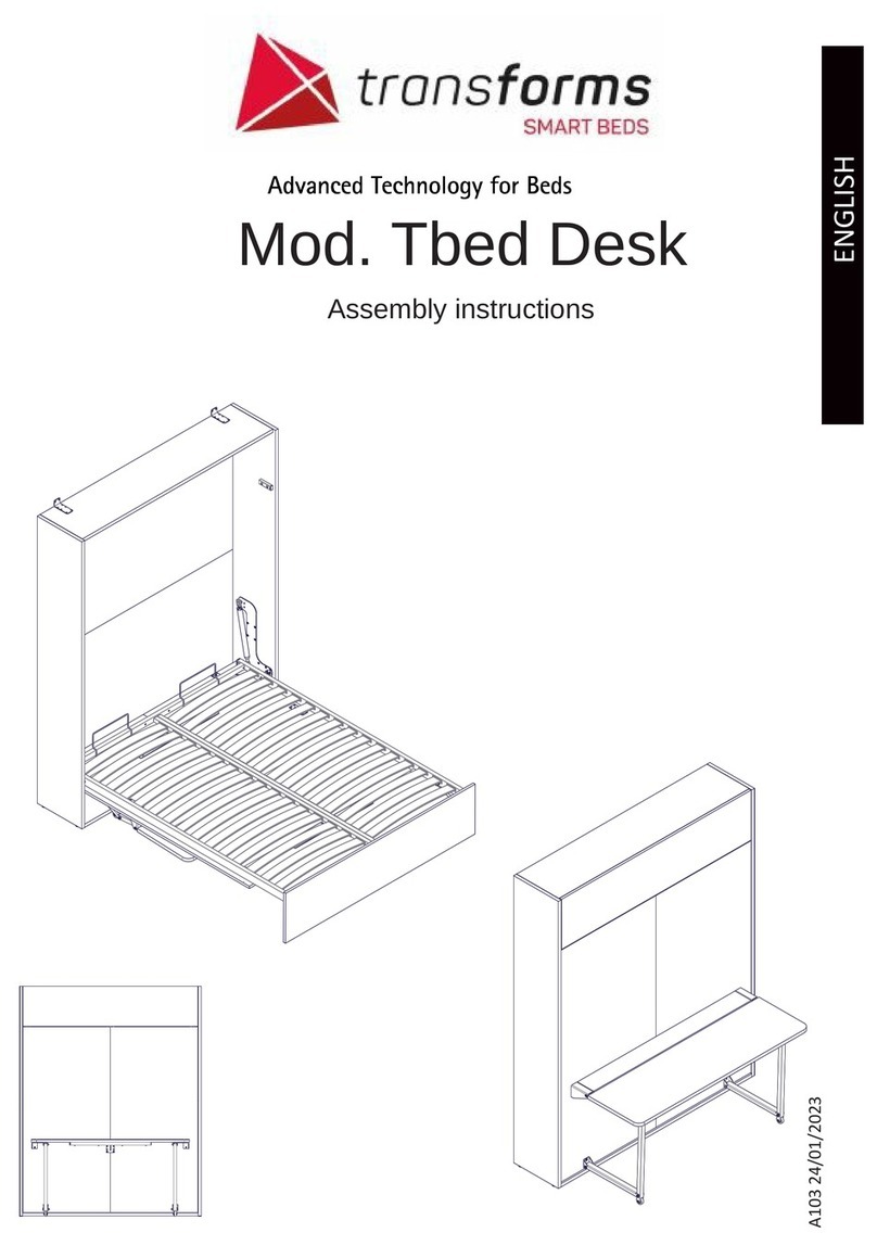 TRANSFORMS Tbed Desk Assembly instructions