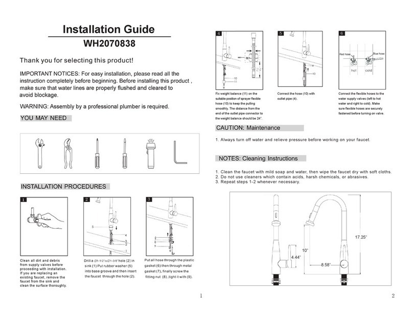 Whitehaus WH2070838 installation guide Whitehaus WH2070838 installation guide